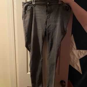 Old Navy super skinny mid rise grey jeans size 18